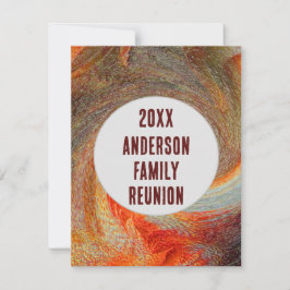 抽象芸術スワールグルービーファミリー懇親会招待状 招待状