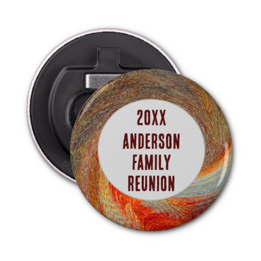 抽象芸術スワールグルーヴィー年間ピクニックファミリー懇親会 栓抜き (正面)