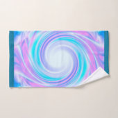 抽象芸術スワールパステルパープルカラープリント バスタオルセット (ハンドタオル)