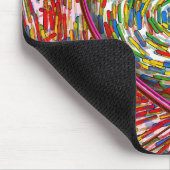 抽象芸術スワール振りかけるハート マウスパッド (コーナー)