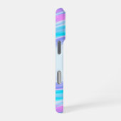 抽象芸術スワール液体パステルパープルカラープリント iPhoneケース (右側面)