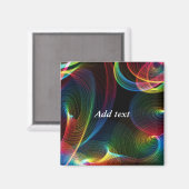 抽象芸術スワール、冷凍機マグネットテンプレート マグネット (正面/裏面)