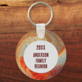 抽象芸術スワールGroovy年間ファミリ懇親会 キーホルダー (正面)