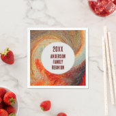 抽象芸術スワールGroovy年間ファミリ懇親会 スタンダードカクテルナプキン (インサイチュ)