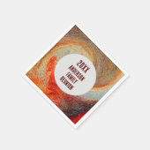 抽象芸術スワールGroovy年間ファミリ懇親会 スタンダードカクテルナプキン (角)