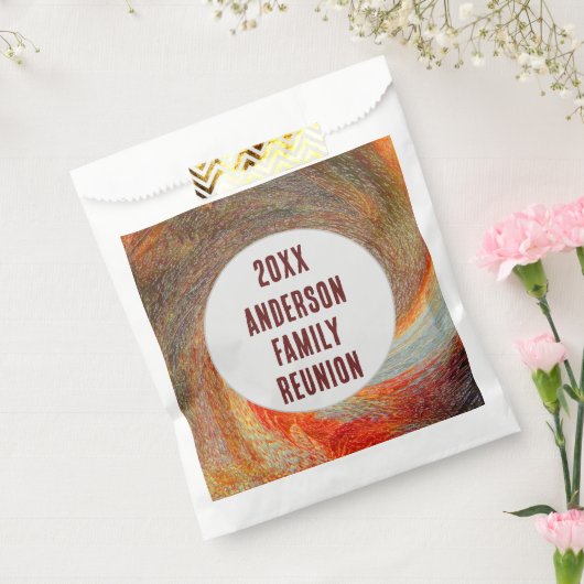 抽象芸術スワールGroovy年間ファミリ懇親会 フェイバーバッグ (封をした状態)