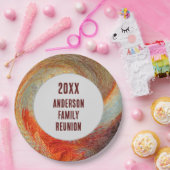 抽象芸術スワールGroovy年間ファミリ懇親会 ペーパープレート (パーティー)