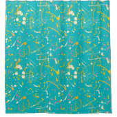 抽象芸術ス絵を描プラン シャワーカーテン (正面)