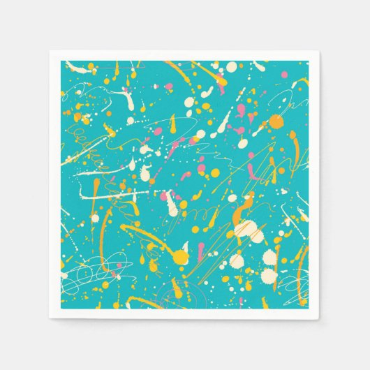抽象芸術ス絵を描プラン スタンダードカクテルナプキン (正面)