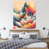 抽象芸術ス絵を描プ キャンバスプリント (インサイチュ (寝室))