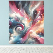 抽象芸術ス絵を描プ キャンバスプリント (インサイチュ (ウッドフロア))