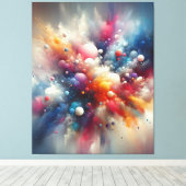 抽象芸術ス絵を描プ キャンバスプリント (インサイチュ (ウッドフロア))