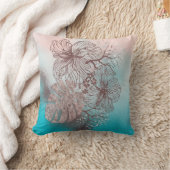 抽象芸術ス葉テーチ花のフローラ勾配p クッション (ブランケット)