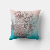 抽象芸術ス葉テーチ花のフローラ勾配p クッション (裏面)