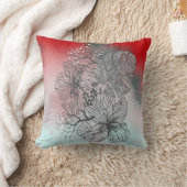 抽象芸術ス葉テーチ花のフローラ勾配p クッション (ブランケット)