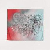 抽象芸術ス葉テーチ花のフローラ勾配p タペストリー (正面(横))