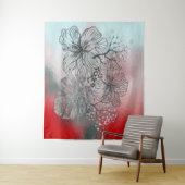 抽象芸術ス葉テーチ花のフローラ勾配p タペストリー (インサイチュ)