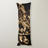 抽象芸術セピア結晶シャンデリア ボディピロー (裏面 (縦))