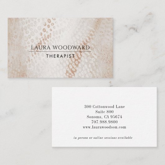 抽象芸術セラピスト相談員名刺 名刺 (正面/裏面)