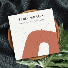 抽象芸術セラミックテラコッタスタッドイヤリングディスプレイ スクエア名刺