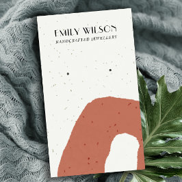 抽象芸術セラミックテラコッタスタッドイヤリングディスプレイ 名刺