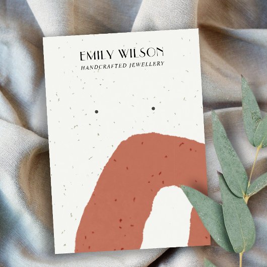 抽象芸術セラミックテラコッタスタッドイヤリングディスプレイ 名刺