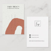 抽象芸術セラミックテラコッタ錆び毛クリップディスプレイ 名刺 (正面/裏面)