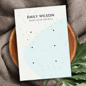 抽象芸術セラミックブルーウェーブ3スタッドイヤリングディスプレイ 名刺