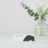 抽象芸術セラミック白黒スタッドイヤリングディスプレイ スキニー名刺 (スタンド正面)