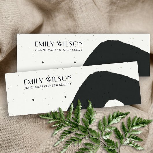 抽象芸術セラミック白黒スタッドイヤリングディスプレイ スキニー名刺