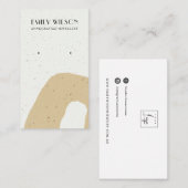 抽象芸術セラミック製イエロースタッドイヤリングディスプレイ 名刺 (正面/裏面)