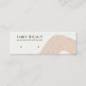 抽象芸術セラミック赤面ピーチスタッドイヤリングディスプレイ スキニー名刺 (正面)