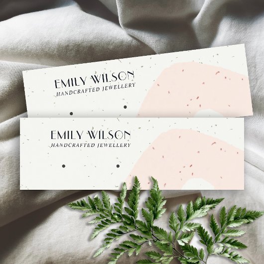 抽象芸術セラミック赤面ピーチスタッドイヤリングディスプレイ スキニー名刺