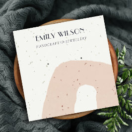 抽象芸術セラミック赤面ピーチスタッドイヤリングディスプレイ スクエア名刺