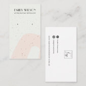 抽象芸術セラミック赤面ピーチスタッドイヤリングディスプレイ 名刺 (正面/裏面)