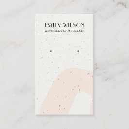 抽象芸術セラミック赤面ピーチスタッドイヤリングディスプレイ 名刺