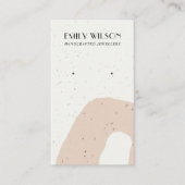 抽象芸術セラミック赤面ピーチスタッドイヤリングディスプレイ 名刺 (正面)