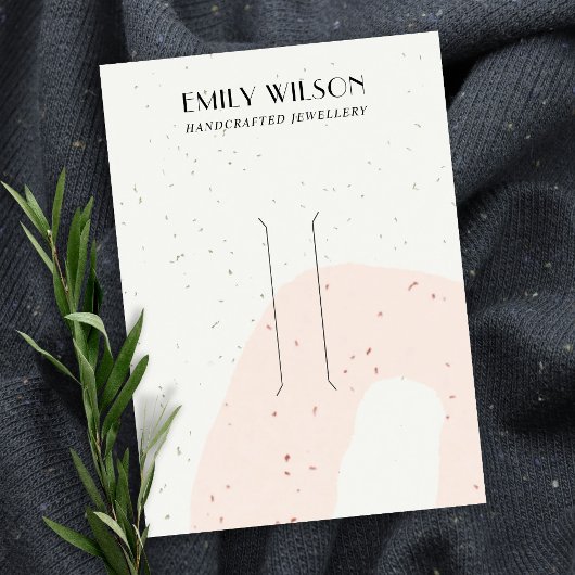 抽象芸術セラミック赤面ピーチヘアクリップディスプレイ 名刺