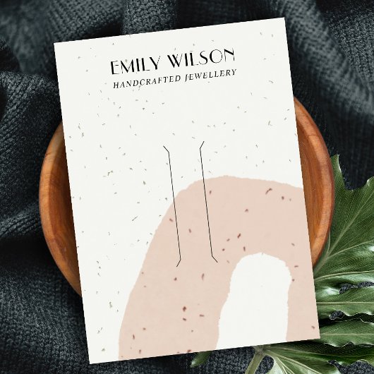 抽象芸術セラミック赤面ピーチヘアクリップディスプレイ 名刺