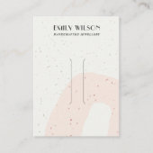 抽象芸術セラミック赤面ピーチヘアクリップディスプレイ 名刺 (正面)