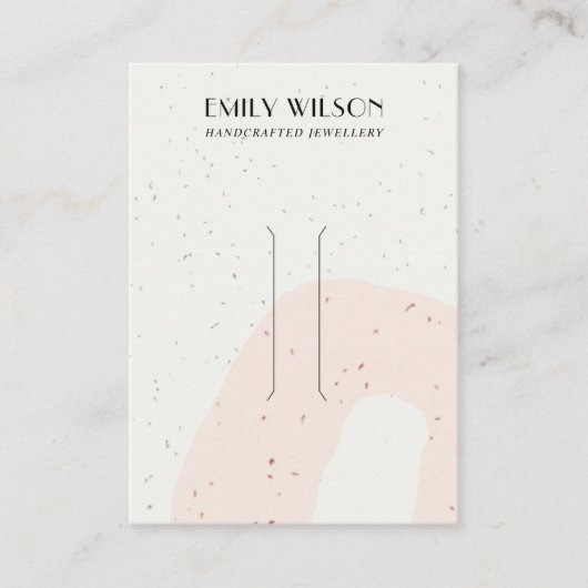 抽象芸術セラミック赤面ピーチヘアクリップディスプレイ 名刺 (正面)