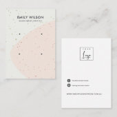 抽象芸術セラミック赤面波2スタッドイヤリングディスプレイ 名刺 (正面/裏面)