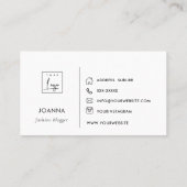 抽象芸術セラミック黄斑形状ロゴ 名刺 (裏面)