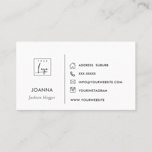 抽象芸術セラミック黄斑形状ロゴ 名刺 (裏面)