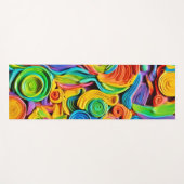 抽象芸術セラミック ヨガマット (正面(横))