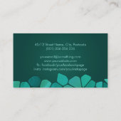 抽象芸術セル – エメラルドグリーン 名刺 (裏面)