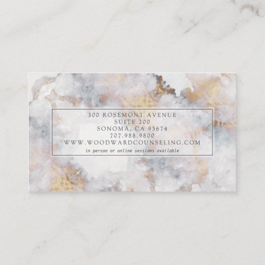 抽象芸術セレネセラピスト名刺 名刺 (裏面)