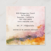 抽象芸術セレネセラピスト スクエア名刺 (裏面)