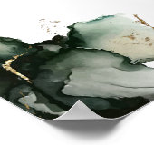 抽象芸術セージ結婚グリーンへようこそ ポスター (角)