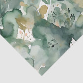 抽象芸術セージ緑の水のカラーパターン 薄葉紙 (詳細)